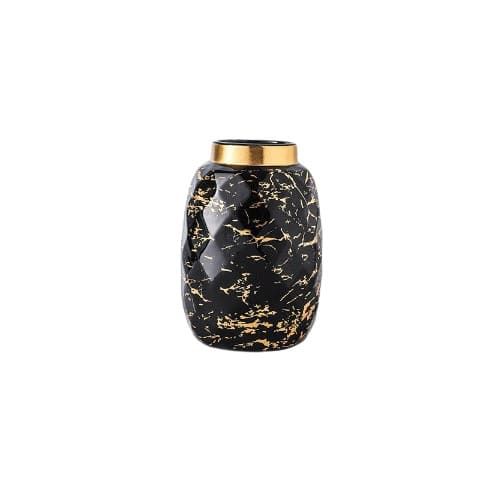 Vase Créatif Blanc ou Noir Doré Effet Marbre