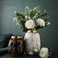 Vase Créatif Blanc ou Noir Doré Effet Marbre