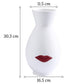 Vase Créatif Blanc ou Noir Lèvres Rouges
