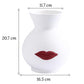 Vase Créatif Blanc ou Noir Lèvres Rouges