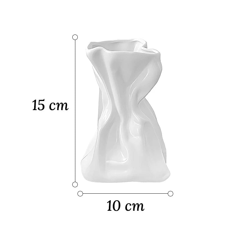 Vase Créatif Froissé Design Original