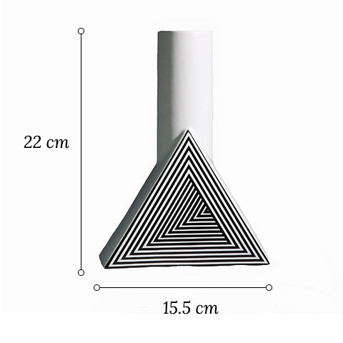 Vase Créatif Ligne Géométrique Effet Hypnotique