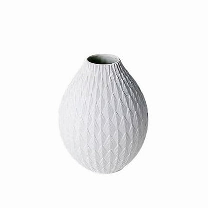 Vase Créatif Moderne à Motifs Blancs