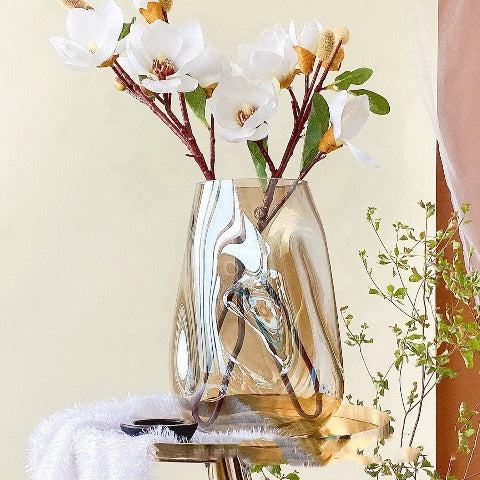 Vase Créatif Transparent Reflets Variés