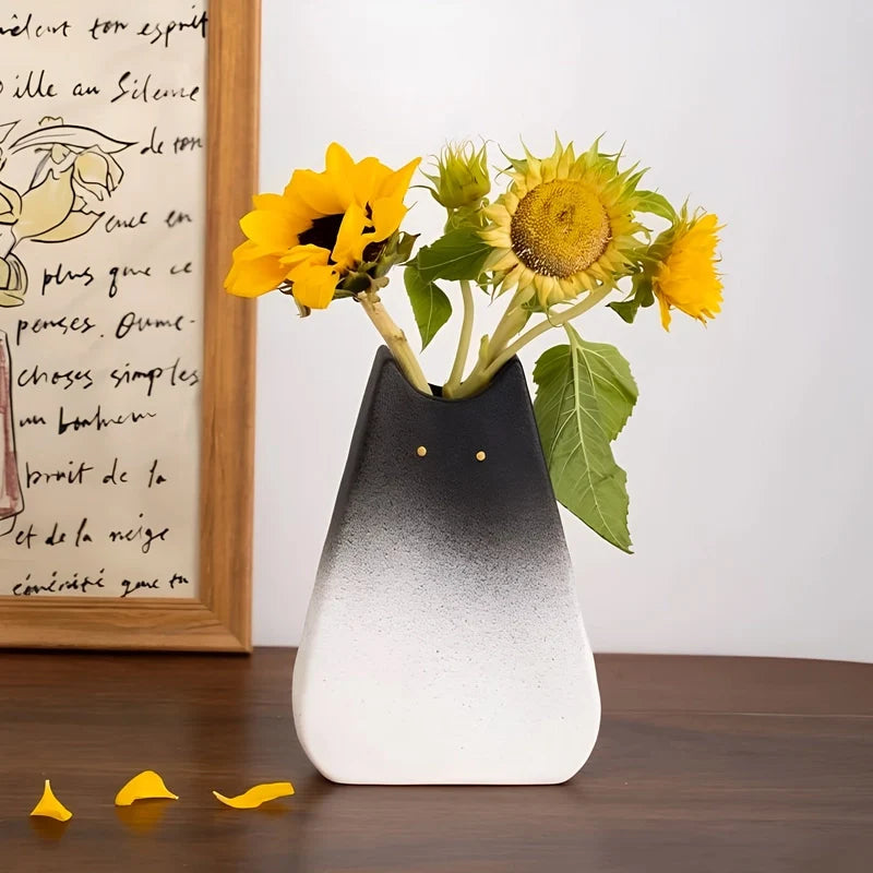 Vase Créatif Silhouette de Chat Original