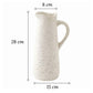 Vase Cruche Vintage Blanc Moucheté