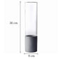 Vase Cylindrique Bi-Matière Transparent et Gris