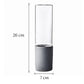 Vase Cylindrique Bi-Matière Transparent et Gris