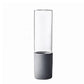 Vase Cylindrique Bi-Matière Transparent et Gris