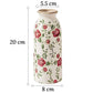 Vase Cylindrique Rétro Motif Floral Rouge