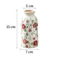 Vase Cylindrique Rétro Motif Floral Rouge