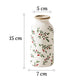 Vase Cylindrique Rétro Motif Floral Rouge