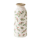 Vase Cylindrique Rétro Motif Floral Rouge