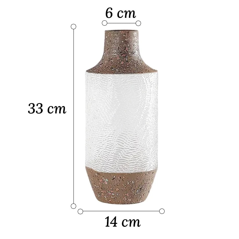 Vase Cylindrique Texturé Style Vintage