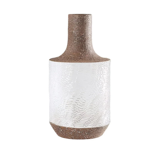 Vase Cylindrique Texturé Style Vintage