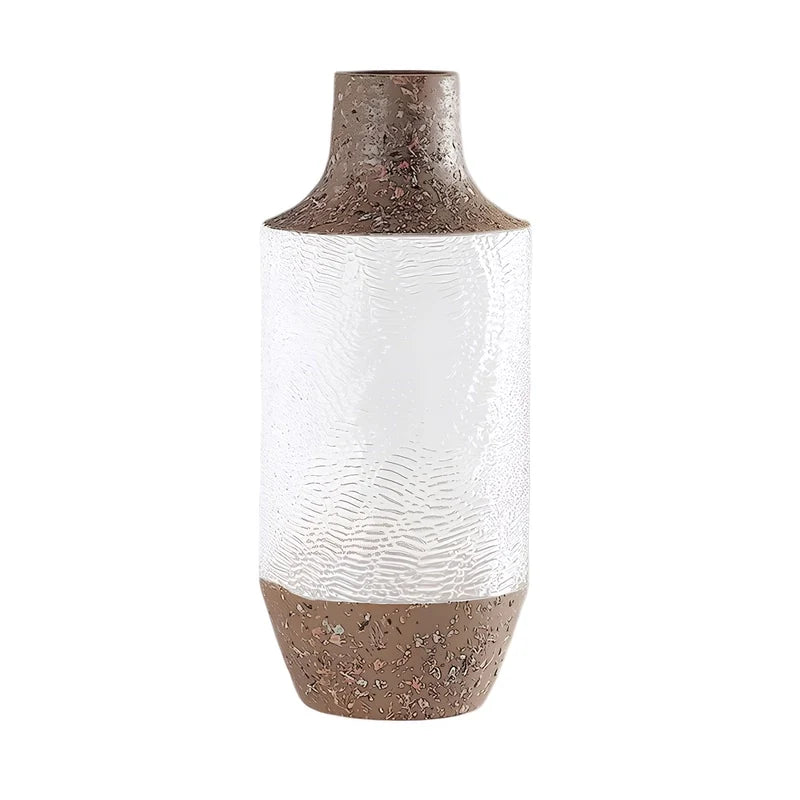Vase Cylindrique Texturé Style Vintage