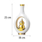 Vase de Luxe Contemporain Ikebana Blanc et Doré