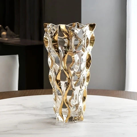 Vase de Luxe Effet Cristal Coloré