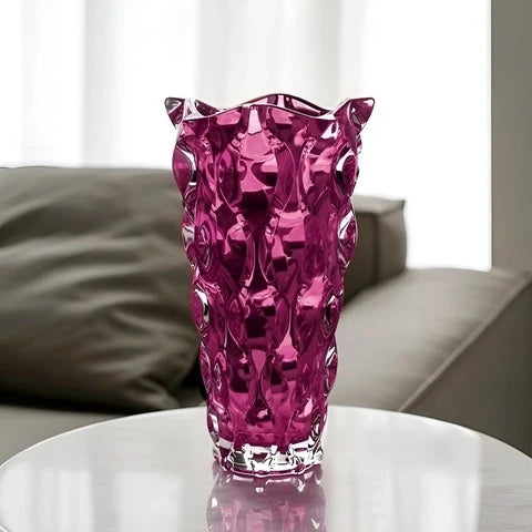 Vase de Luxe Effet Cristal Coloré