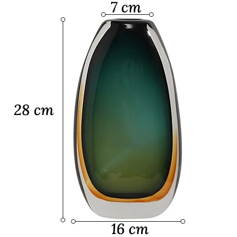 Vase de Luxe en Verre Soufflé Bicolore