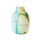 Vase Décoratif Effet Marbré Vert et Bleu