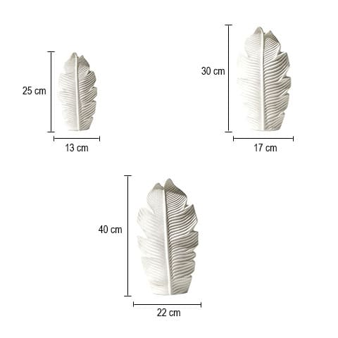 Vase Design Feuille d’Érable Blanc