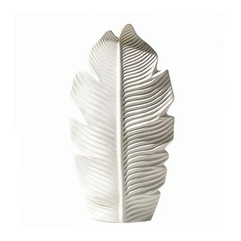 Vase Design Feuille d’Érable Blanc