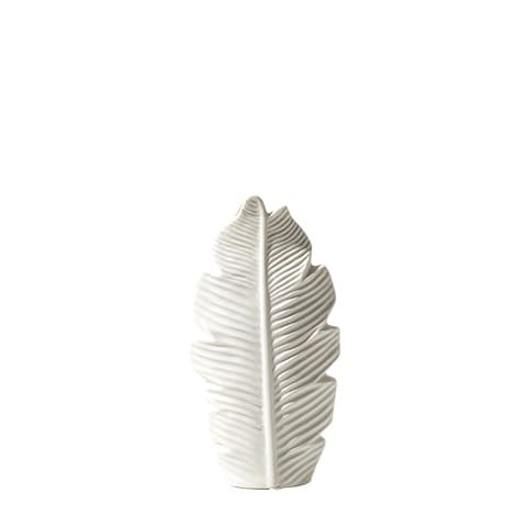 Vase Design Feuille d’Érable Blanc