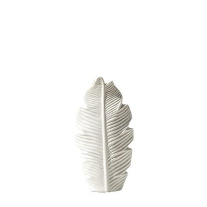 Vase Design Feuille d’Érable Blanc