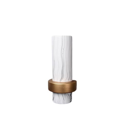 Vase Design Motifs Marbrés Cerclage Cuivré