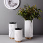 Vase Design Rayé Motif Marbre