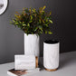 Vase Design Rayé Motif Marbre