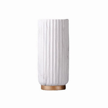 Vase Design Rayé Motif Marbre