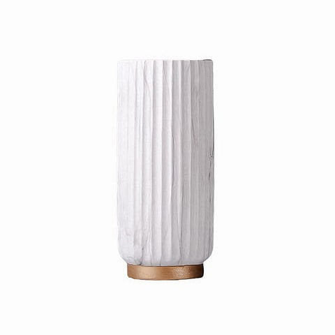Vase Design Rayé Motif Marbre
