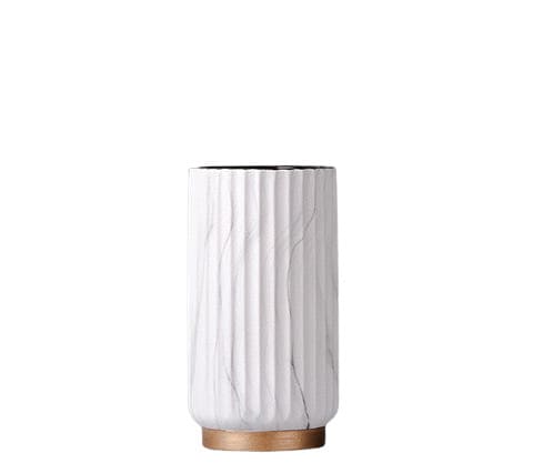 Vase Design Rayé Motif Marbre