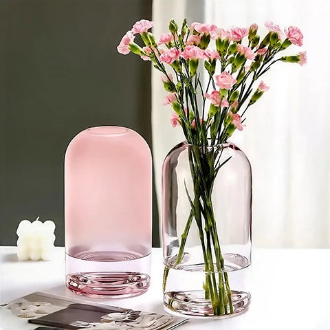 Vase Dôme Rose Décoratif