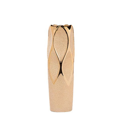 Vase Doré Ornements Floraux Forme Variée
