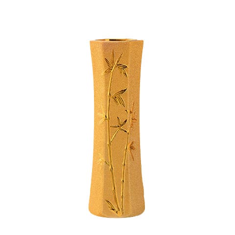 Vase Doré Ornements Floraux Forme Variée