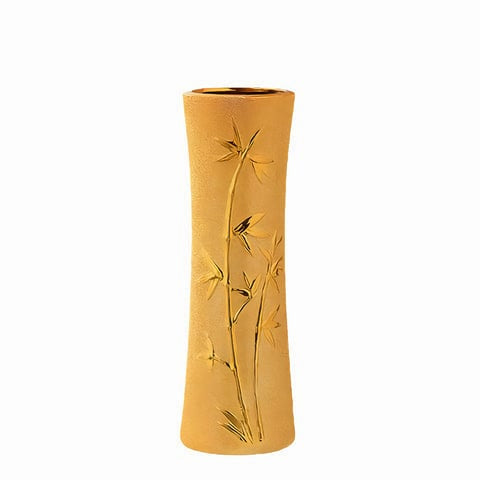 Vase Doré Ornements Floraux Forme Variée