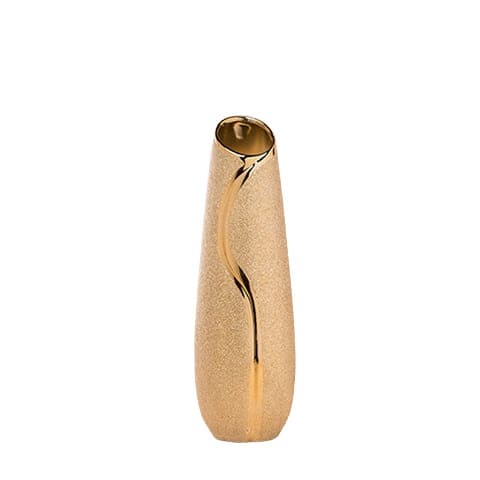 Vase Doré Ornements Floraux Forme Variée
