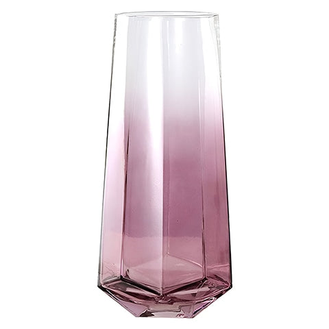 Vase Élégant Octogonal Coloré Translucide