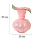 Vase Élégant Rond avec Col Forme Feuille Dentelée