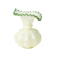 Vase Élégant Rond avec Col Forme Feuille Dentelée