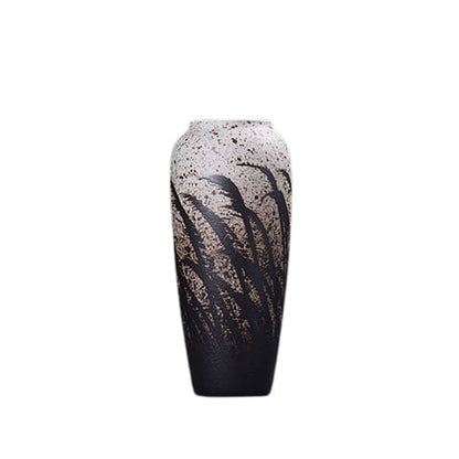 Vase en Céramique Artisanal Motif Herbes Folles
