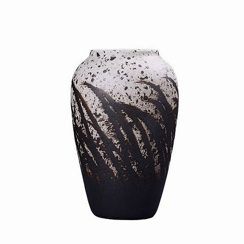 Vase en Céramique Artisanal Motif Herbes Folles