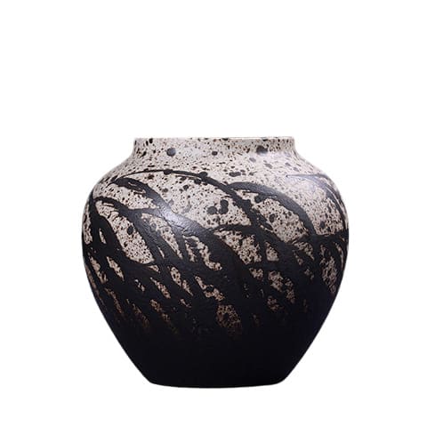 Vase en Céramique Artisanal Motif Herbes Folles