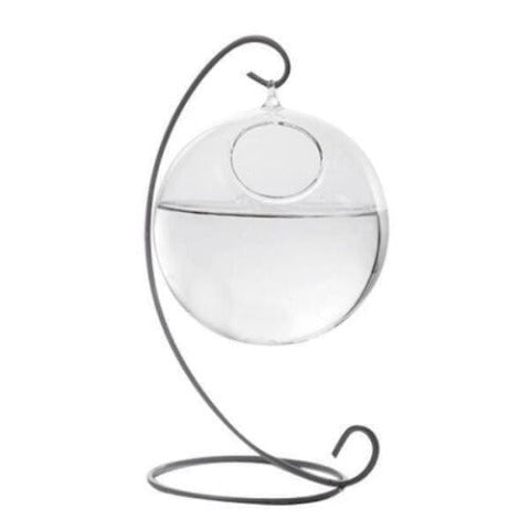 Vase en Verre Boule Suspendue sur Pied