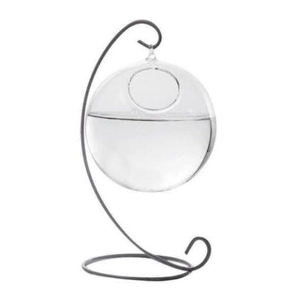Vase en Verre Boule Suspendue sur Pied