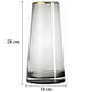 Vase en Verre Décoratif Liseré Doré