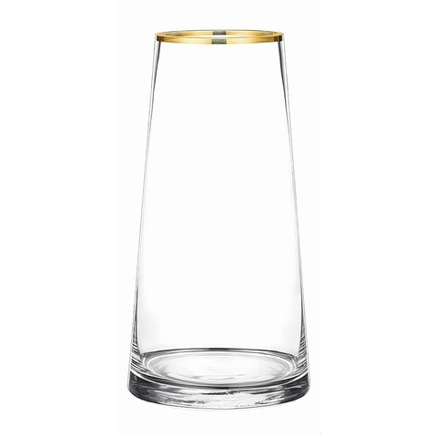 Vase en Verre Décoratif Liseré Doré